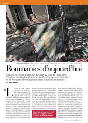 „Le Magazine Littéraire“ si ambasadorii romani ai „frumoasei straine“