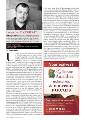 „Le Magazine Littéraire“ si ambasadorii romani ai „frumoasei straine“